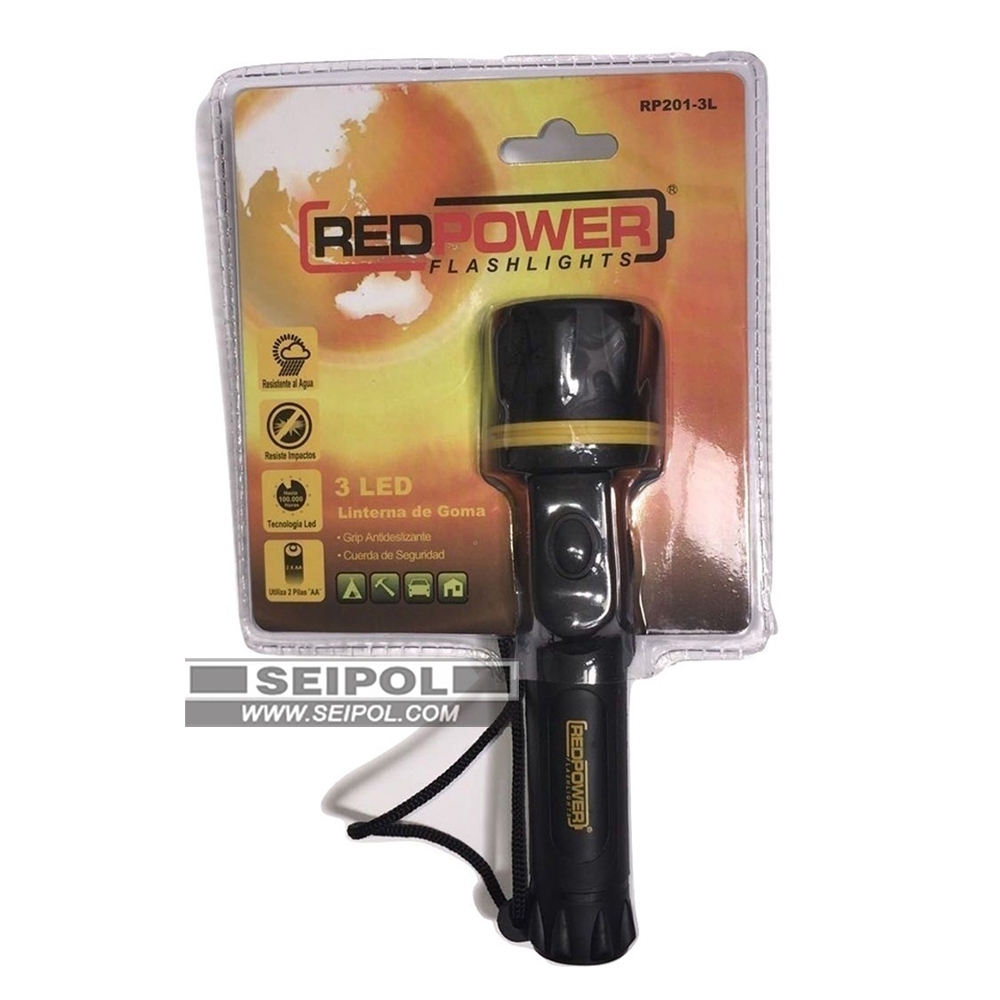 LINTERNAS DE GOMA RUBBER RED POWER
