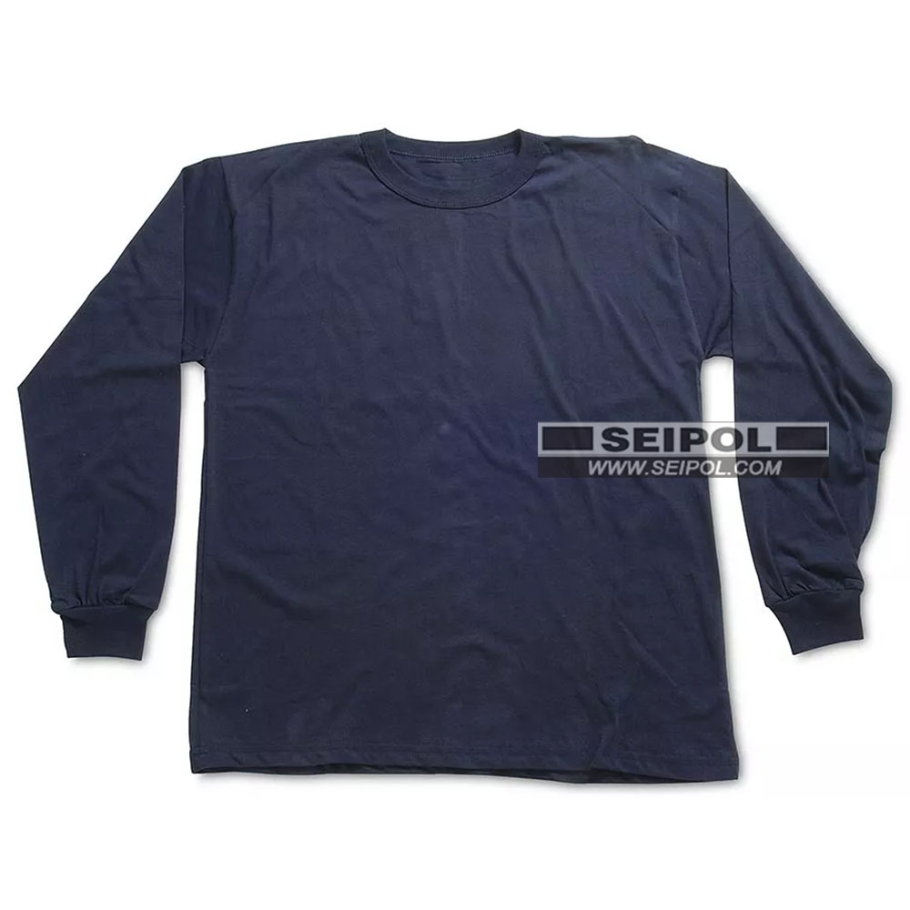 POLO MANGA LARGA COLOR AZUL 30/1