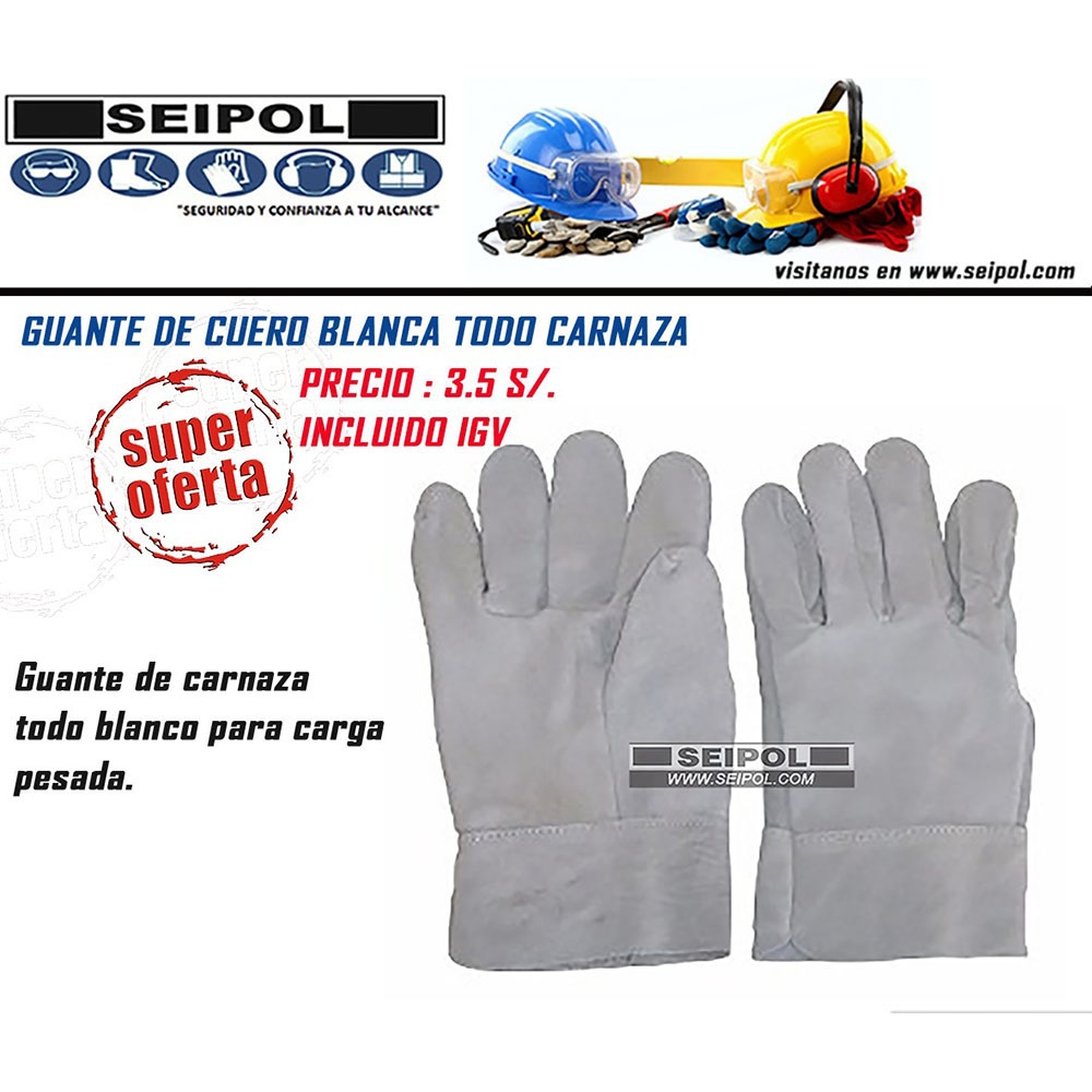 GUANTE CUERO CROMO
